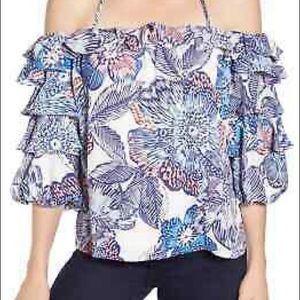 1.State Print Off The Shoulder Top